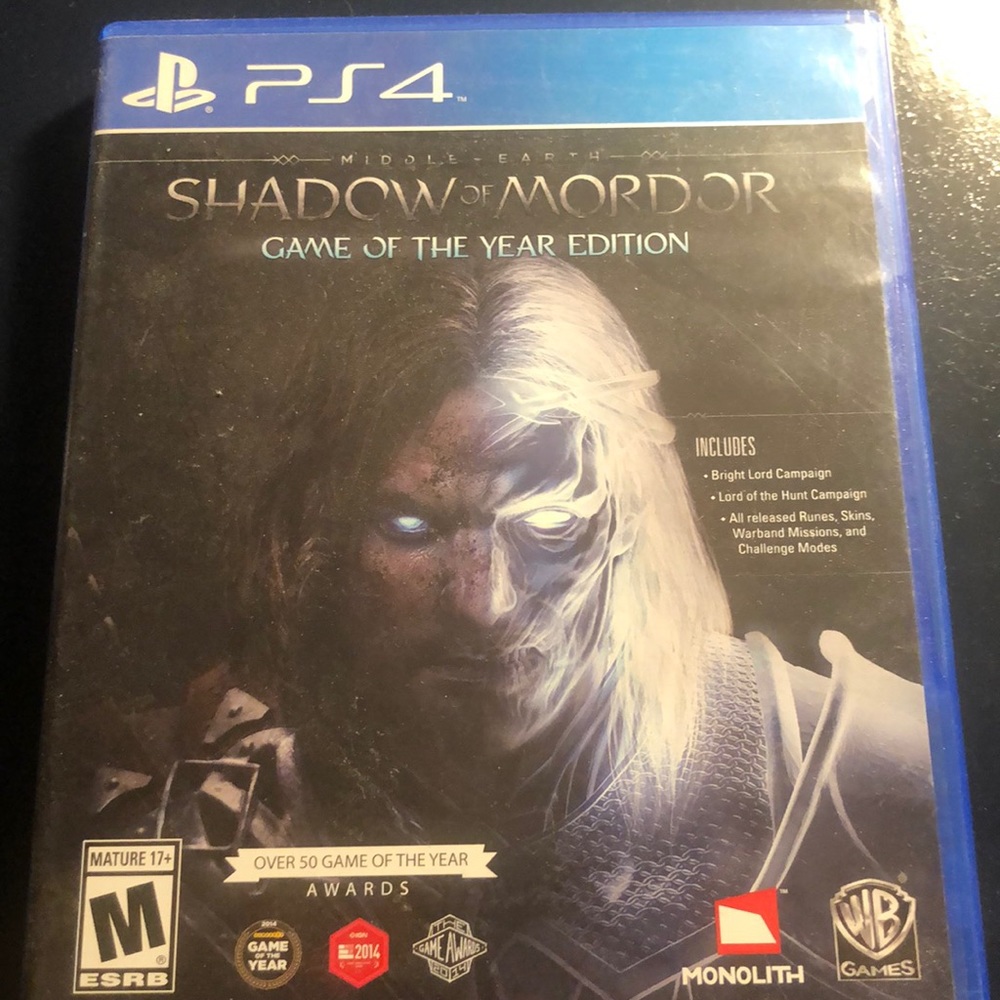 PS4: Shadow of Mordor Game of the Year Edition